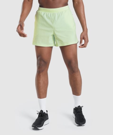 Men's Gymshark Speed Evolve 5" Shorts Light Green | CA 3856A7